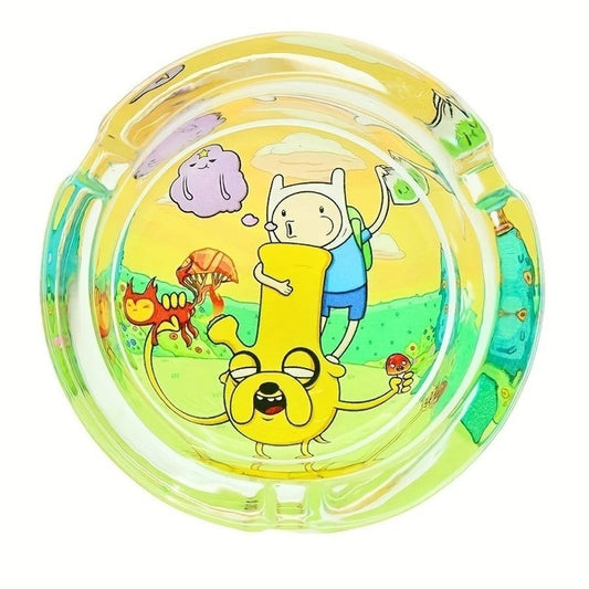 Adventure Time Glass Ashtray - Finn Jake Mathematical Smoking Gift