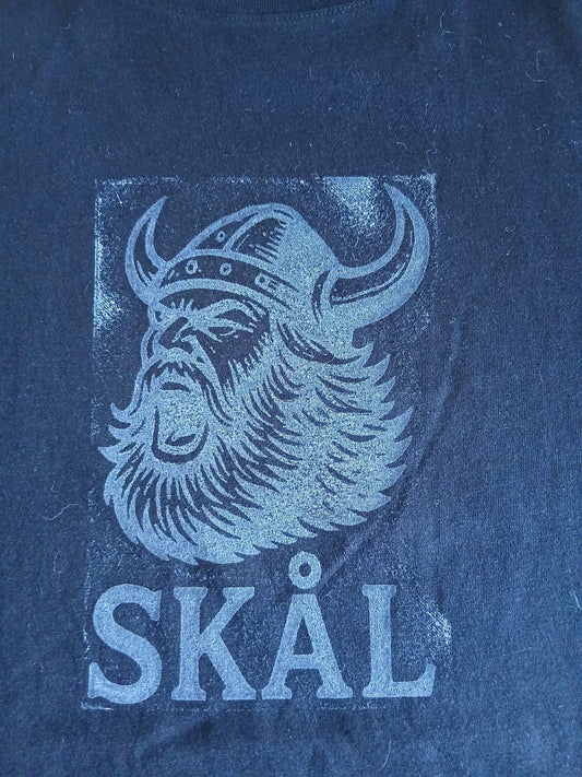 Hand-Printed Viking “SKÅL” T-Shirt