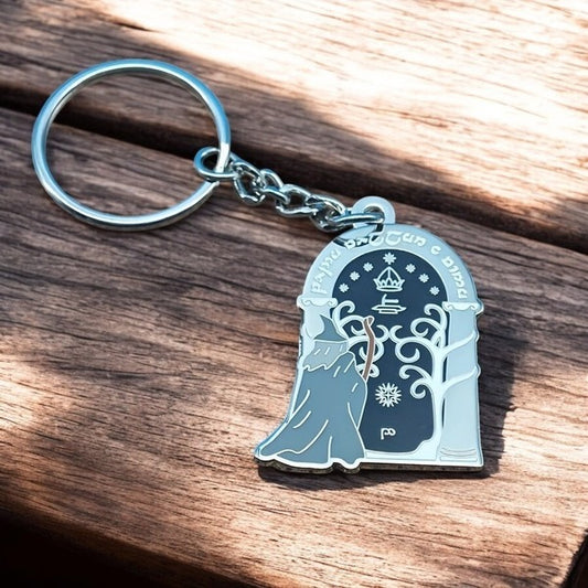 Lord of the Rings Doors of Durin Keychain - LOTR Moria Gates