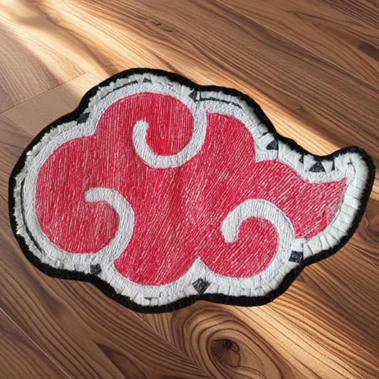 Naruto Handmade Tufted Rug - Akatsuki Design Wool Rug 102x69cm