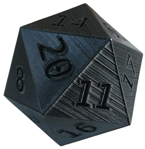 Oversized 3D-Printed D20 Dice – Unique Giant Gaming Accessory for D&D, RPGs & Collectors