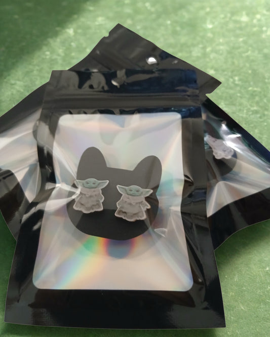 Star Wars–Inspired Grogu Baby Alien Earrings