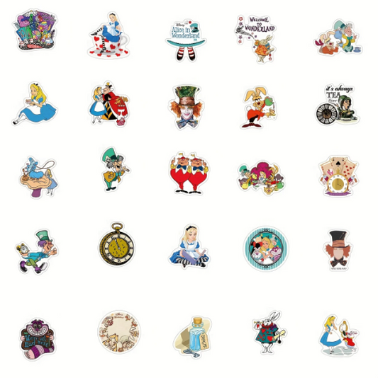 Disney Alice in Wonderland Stickers - Cartoon Blind Pack 5