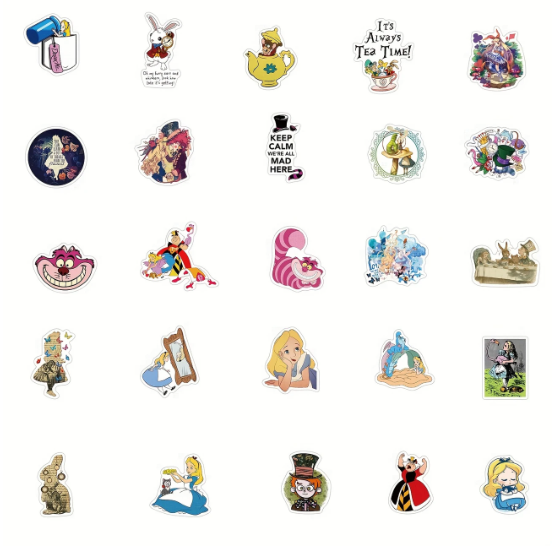 Disney Alice in Wonderland Stickers - Cartoon Blind Pack 5