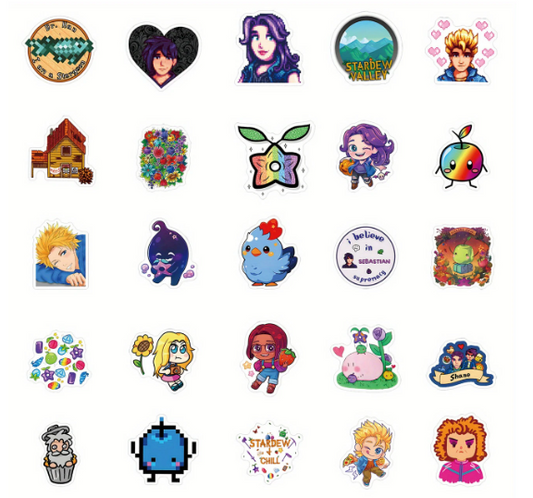Stardew Valley Stickers - Pixel Farming Game Blind Pack of 10