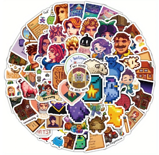 Stardew Valley Stickers - Pixel Farming Game Blind Pack of 10