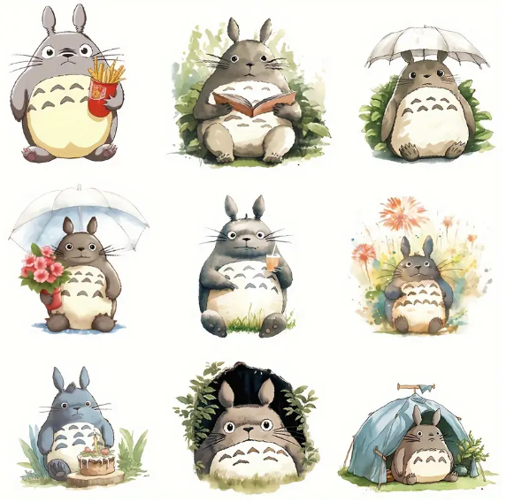 Studio Ghibli Themed Stickers - Anime Cartoon Blind Pack of 5