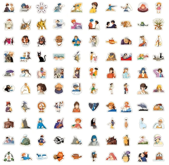 Studio Ghibli Themed Stickers - Anime Cartoon Blind Pack of 5
