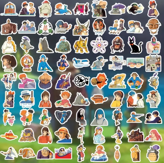 Studio Ghibli Themed Stickers - Anime Cartoon Blind Pack of 5