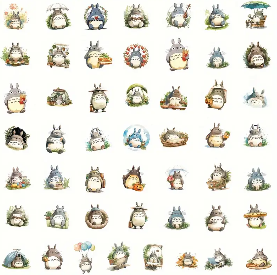 Studio Ghibli Themed Stickers - Anime Cartoon Blind Pack of 5