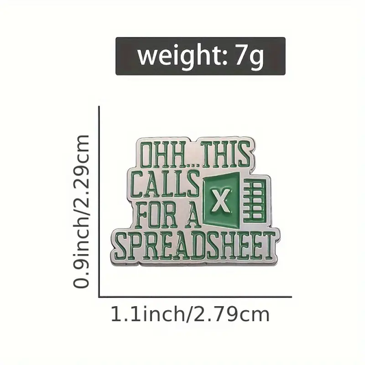 Geeky Enamel Pins - Houston Problems Excel Nerd Badges