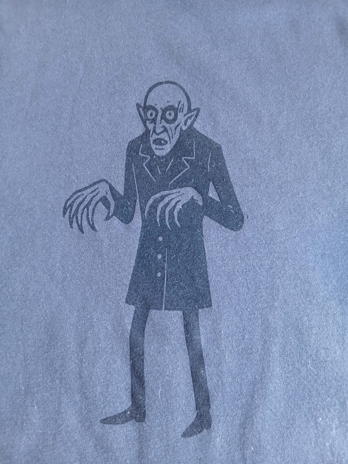 Hand-Printed Nosferatu Horror T-Shirt