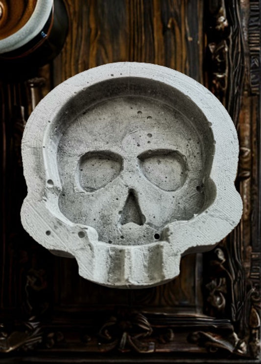 Cement Skull Ashtray