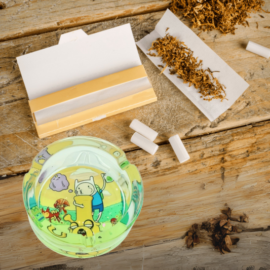 Adventure Time Glass Ashtray - Finn Jake Mathematical Smoking Gift