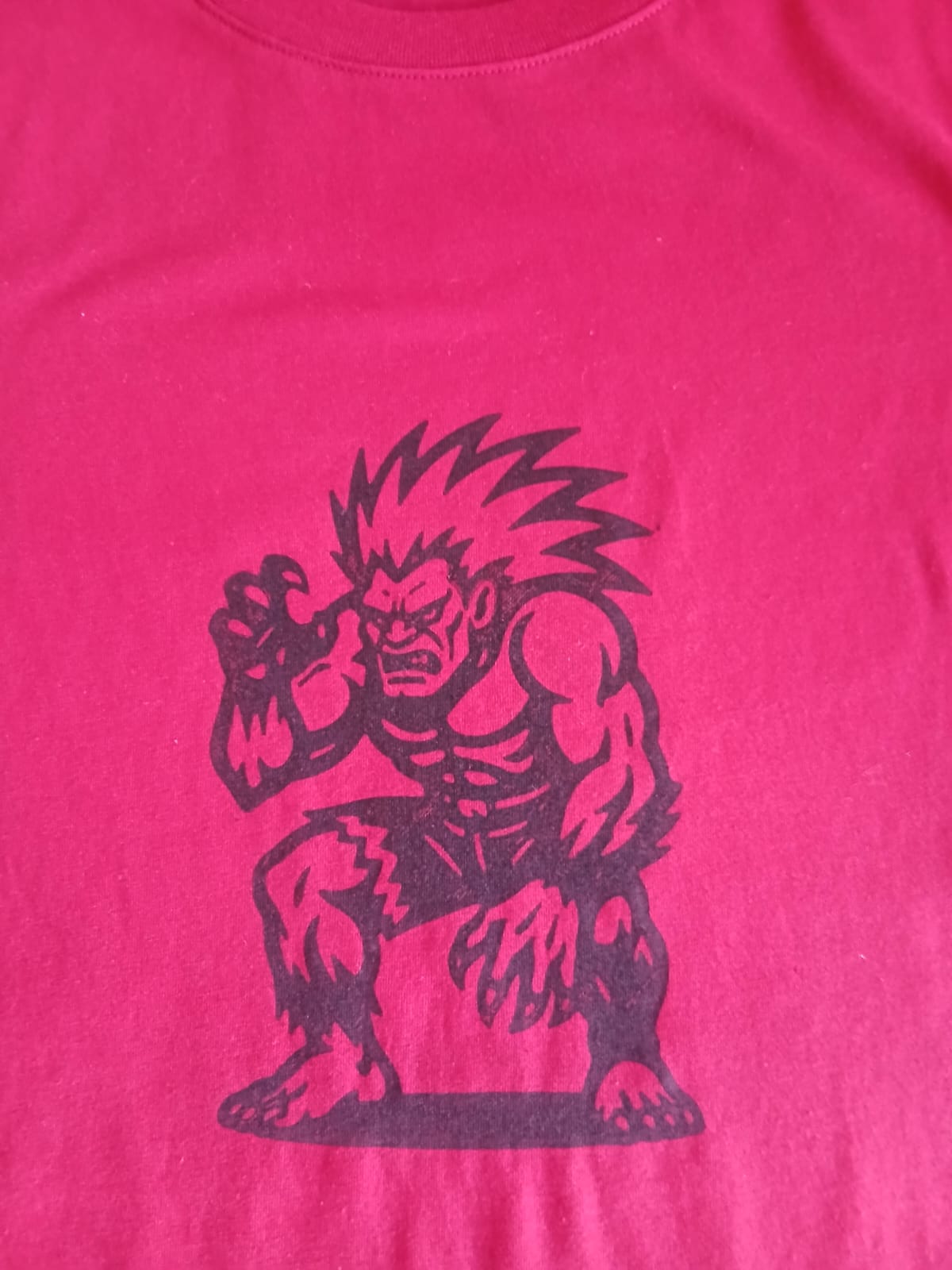 Hand-Printed Blanka Fan Art T-Shirt