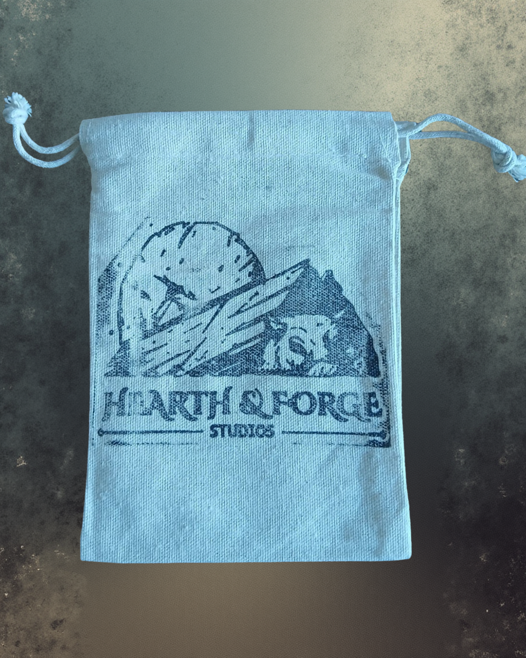 Hand-Printed Goblin Dice Bag