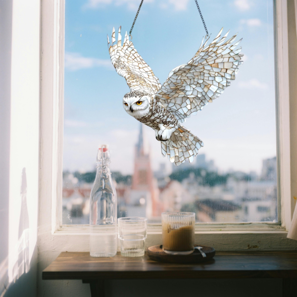 Harry Potter Hedwig Owl Suncatcher - Acrylic Window Decoration 20cm