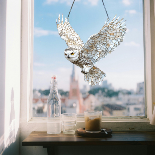Harry Potter Hedwig Owl Suncatcher - Acrylic Window Decoration 20cm
