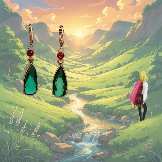 Howl Pendragon Earrings - Ghibli Howl's Moving Castle Dangle Earrings