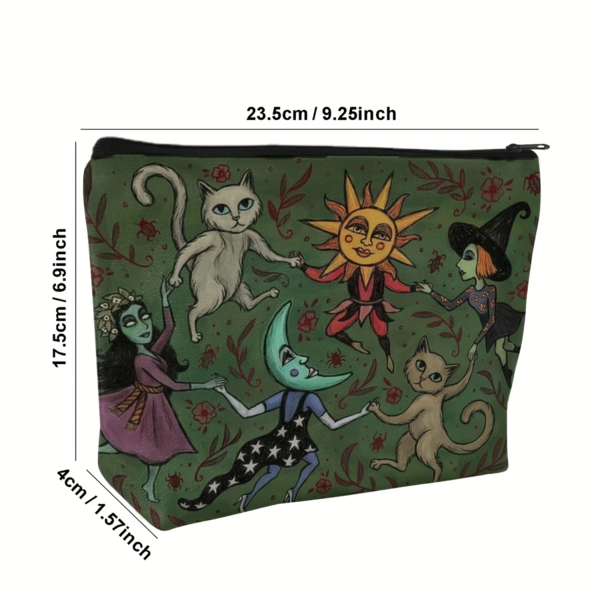 Magic Ring Around the Rosie Makeup Bag - Witchy Cosmetic Pouch