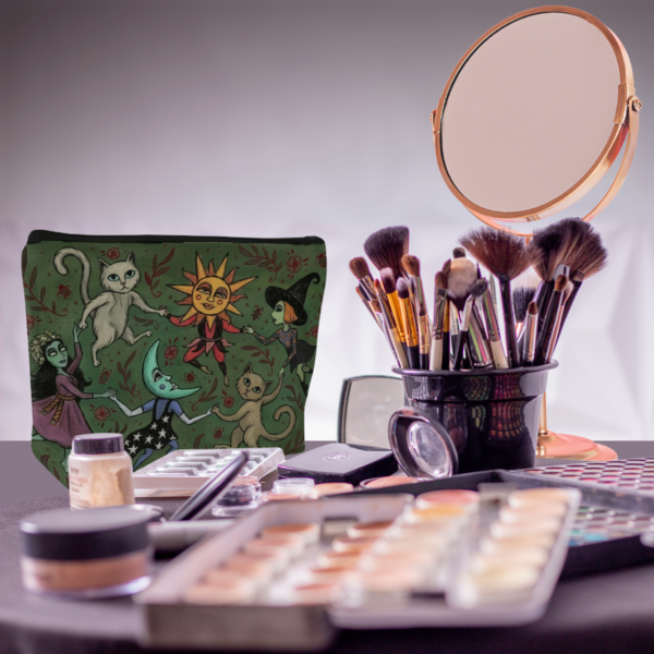 Magic Ring Around the Rosie Makeup Bag - Witchy Cosmetic Pouch