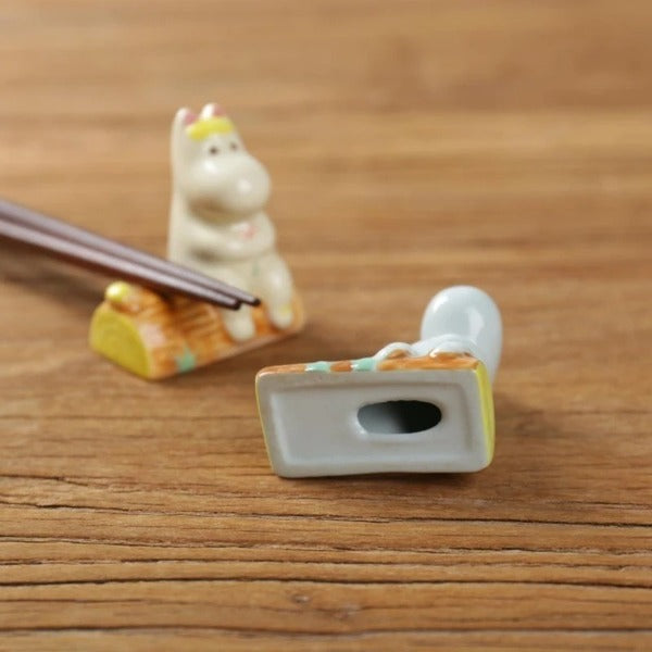 Moomin Chopstick Rests Set - Ceramic Moomin & Snorkmaiden Pair