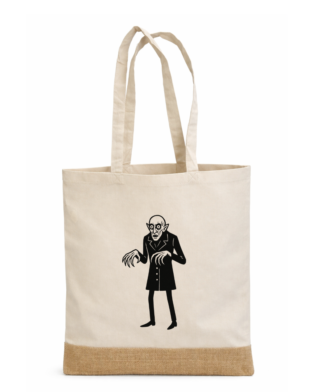 Hand-Printed Nosferatu Tote Bag