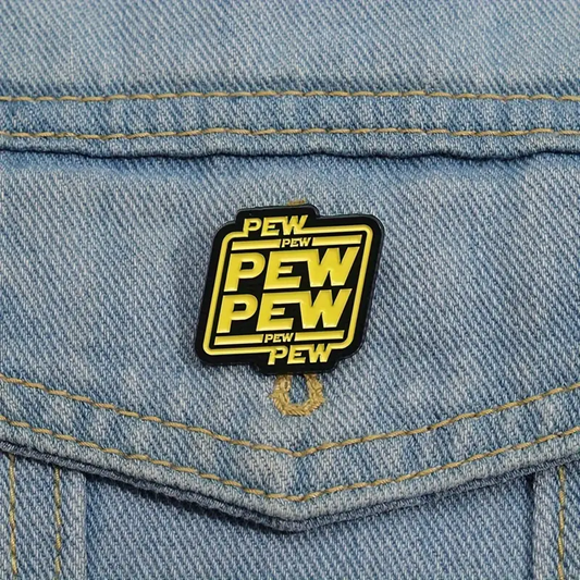 Pew Pew Star Wars Pin - Blaster Sound Effect Enamel Badge