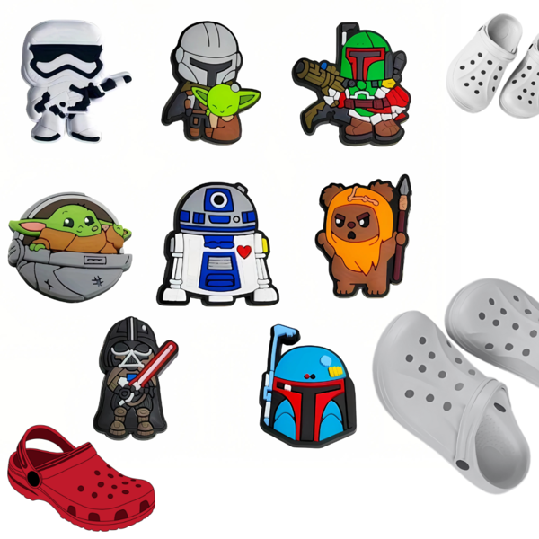Star Wars Shoe Charms Blind Pack - 5 Crocs Compatible Galaxy Charms