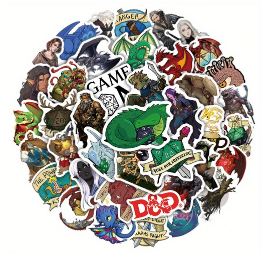 D&D Stickers Dungeons Dragons - Fantasy RPG Blind Pack 5
