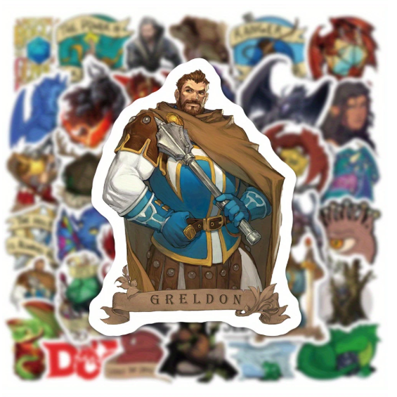D&D Stickers Dungeons Dragons - Fantasy RPG Blind Pack 5
