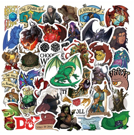 D&D Stickers Dungeons Dragons - Fantasy RPG Blind Pack 5