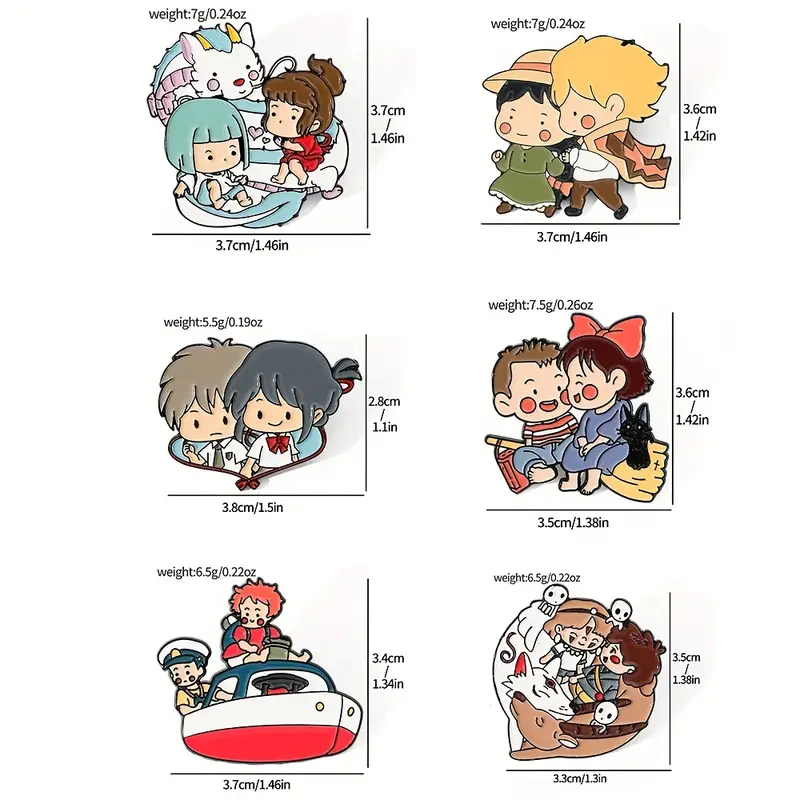 Studio Ghibli Lapel Pins - Miyazaki Character Enamel Badges