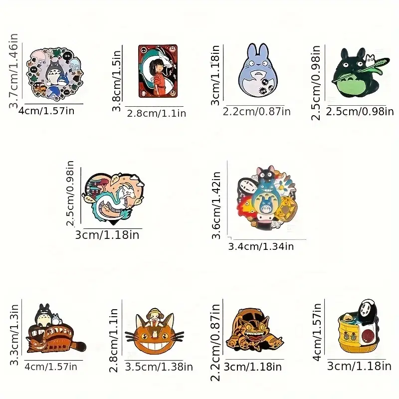 Studio Ghibli Lapel Pins - Miyazaki Character Enamel Badges