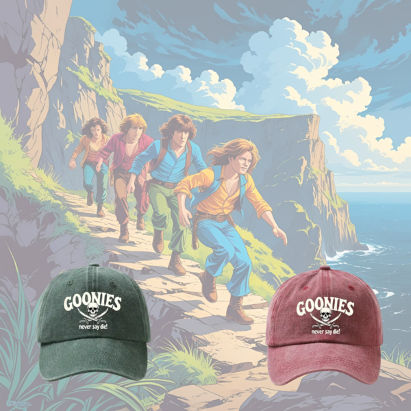 Vintage Goonies Cap - Never Say Die Skull Logo Baseball Hat