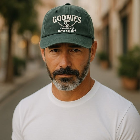 Vintage Goonies Cap - Never Say Die Skull Logo Baseball Hat