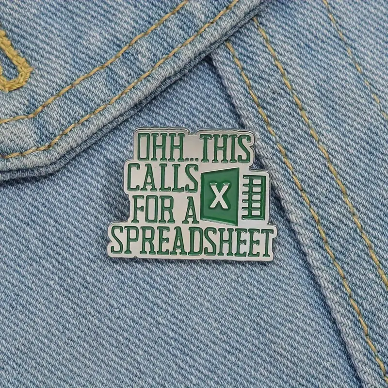 Geeky Enamel Pins - Houston Problems Excel Nerd Badges