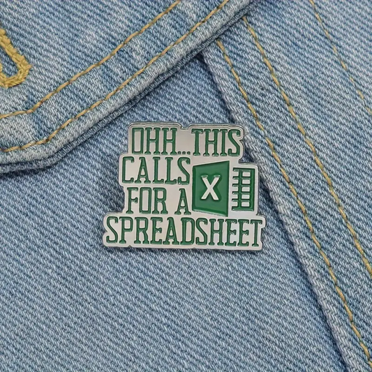 Geeky Enamel Pins - Houston Problems Excel Nerd Badges